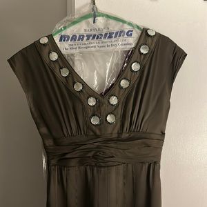 Beautiful olive green silk dress. Size 2